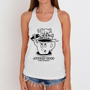 Stray Rats Secret Coffee Women's Knotted Racerback Tank