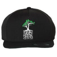 Square Root Wool Snapback Cap