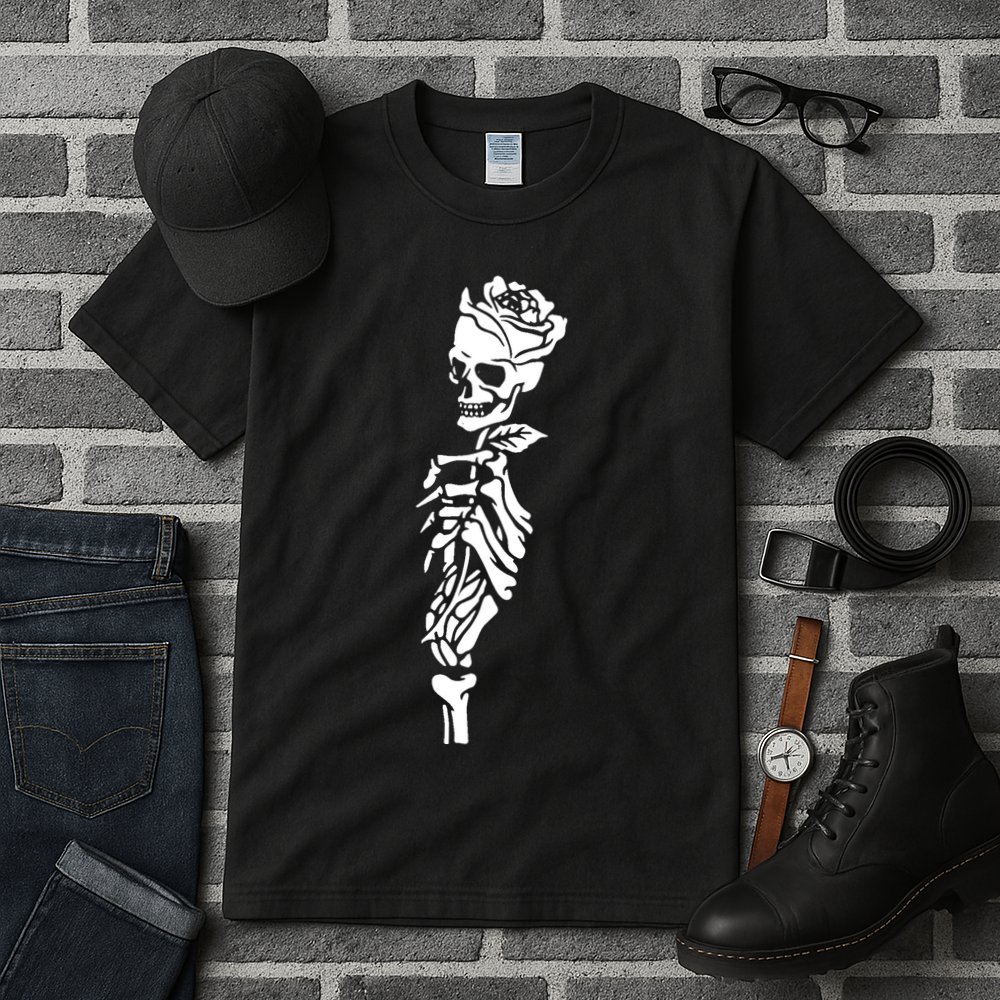 Skull Rose Tall T-Shirt