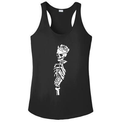 Skull Rose Ladies PosiCharge Competitor Racerback Tank