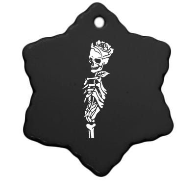 Skull Rose Ceramic Star Ornament