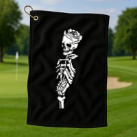 Skull Rose Golf Towel