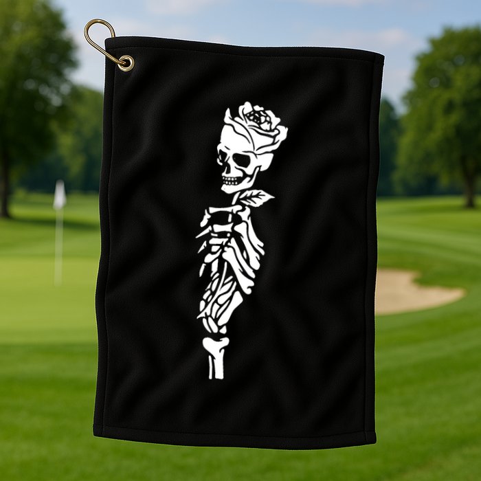 Skull Rose Golf Towel