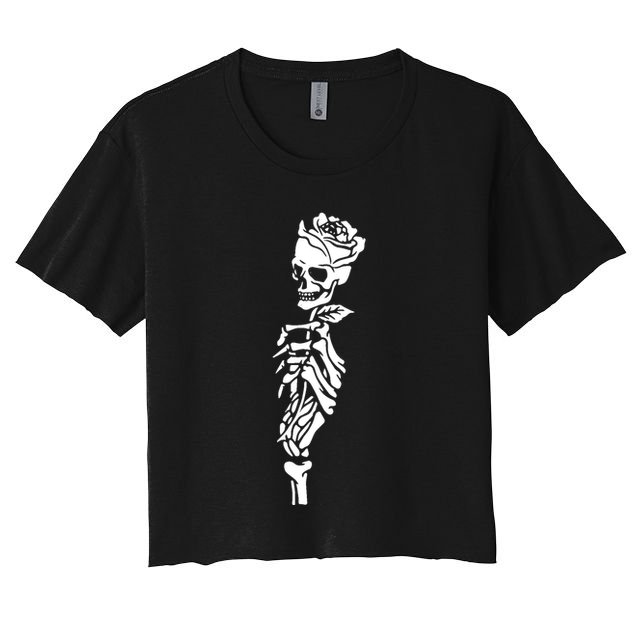 Skull Rose Crop Top