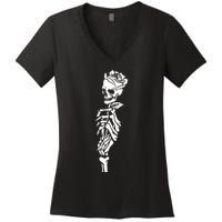 Skull Rose Women's V-Neck T-Shirt