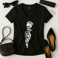 Skull Rose Women's V-Neck T-Shirt