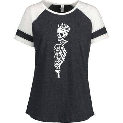 Skull Rose Enza Ladies Jersey Colorblock Tee