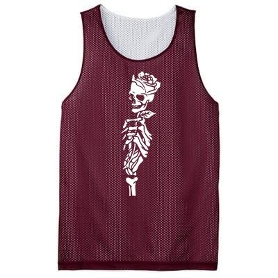 Skull Rose Mesh Reversible Basketball Jersey Tank