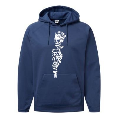 Skull Rose Performance Fleece Hoodie