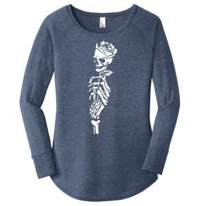 Skull Rose Women's Perfect Tri Tunic Long Sleeve Shirt