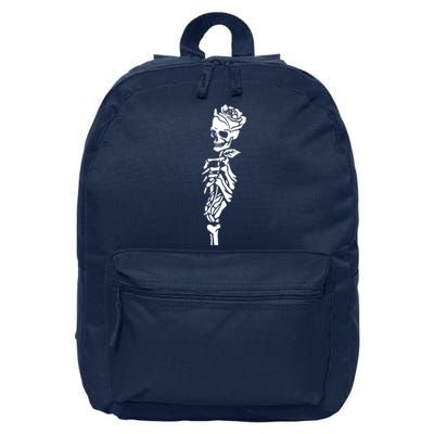 Skull Rose 16 in Basic Backpack