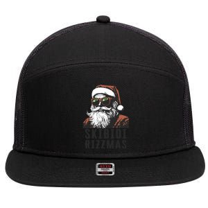 Skbidi Rizzmas Santa Claus Xmas Christmas Holiday 7 Panel Mesh Trucker Snapback Hat