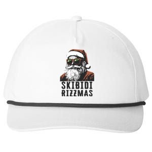 Skbidi Rizzmas Santa Claus Xmas Christmas Holiday Snapback Five-Panel Rope Hat