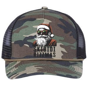 Skbidi Rizzmas Santa Claus Xmas Christmas Holiday Retro Rope Trucker Hat Cap