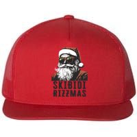 Skbidi Rizzmas Santa Claus Xmas Christmas Holiday Flat Bill Trucker Hat