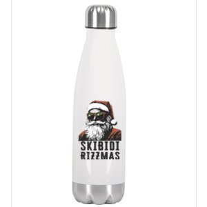 Skbidi Rizzmas Santa Claus Xmas Christmas Holiday Stainless Steel Insulated Water Bottle