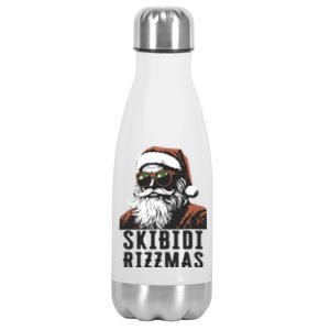 Skbidi Rizzmas Santa Claus Xmas Christmas Holiday Stainless Steel Insulated Water Bottle