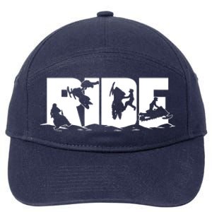 Snowmobile Ride 7-Panel Snapback Hat