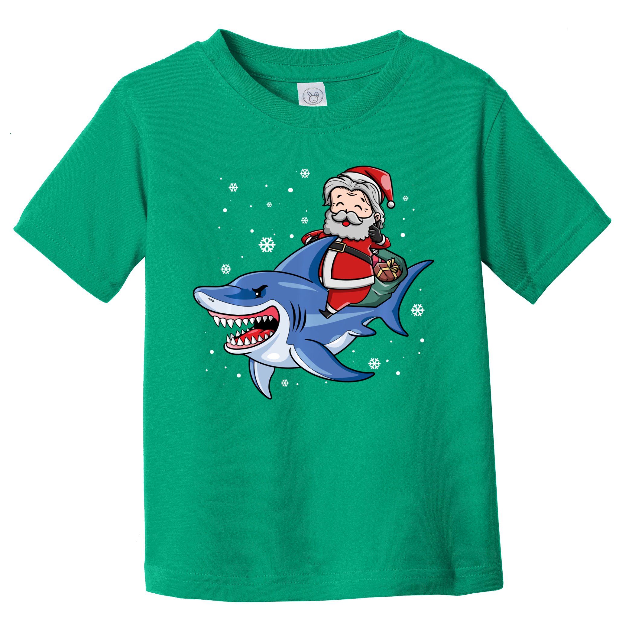 Santa Riding Shark Christmas Pajamas Toddler T-Shirt