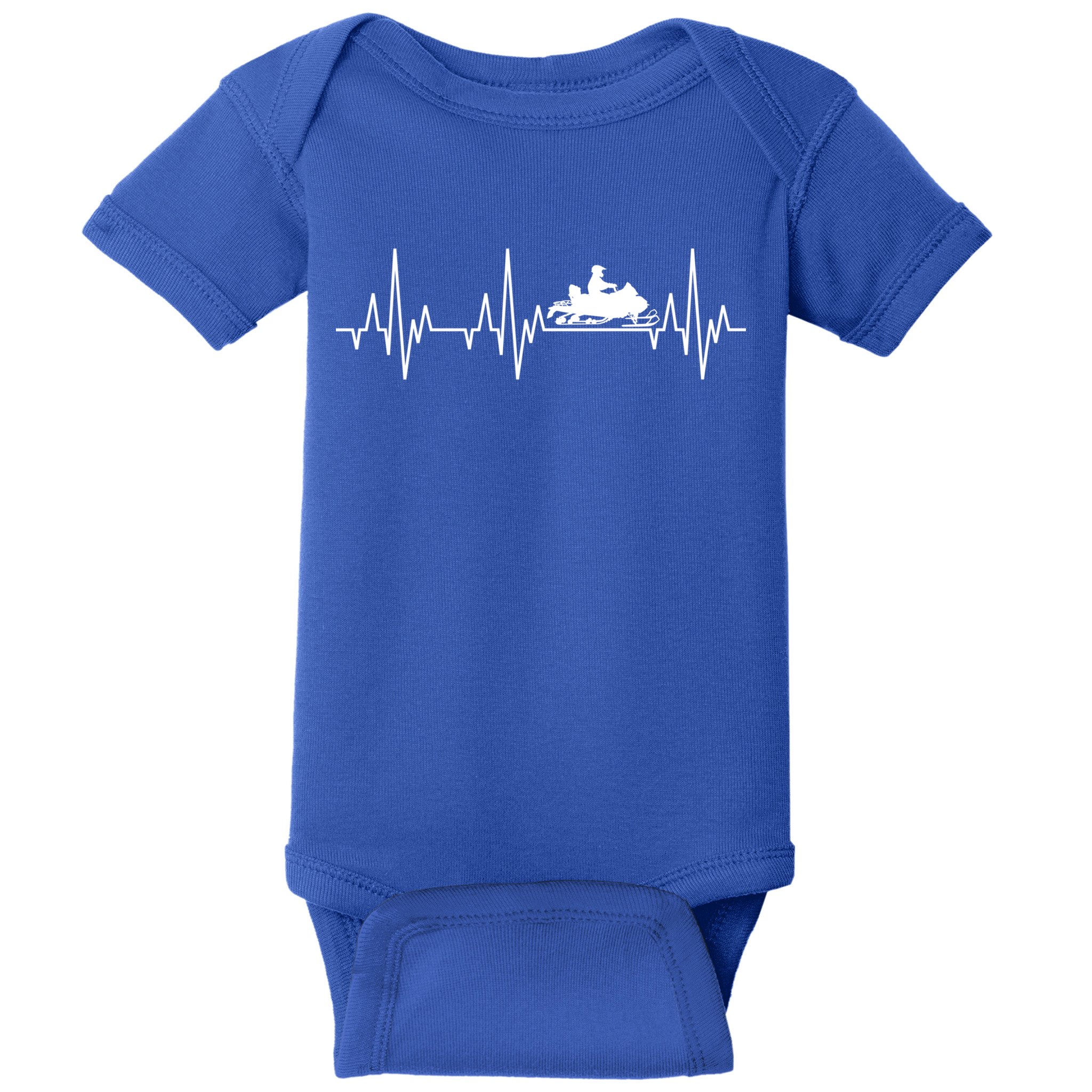 Snowmobile Rider Snowmobiling Winter Sports Snow Heartbeat Gift Baby Bodysuit