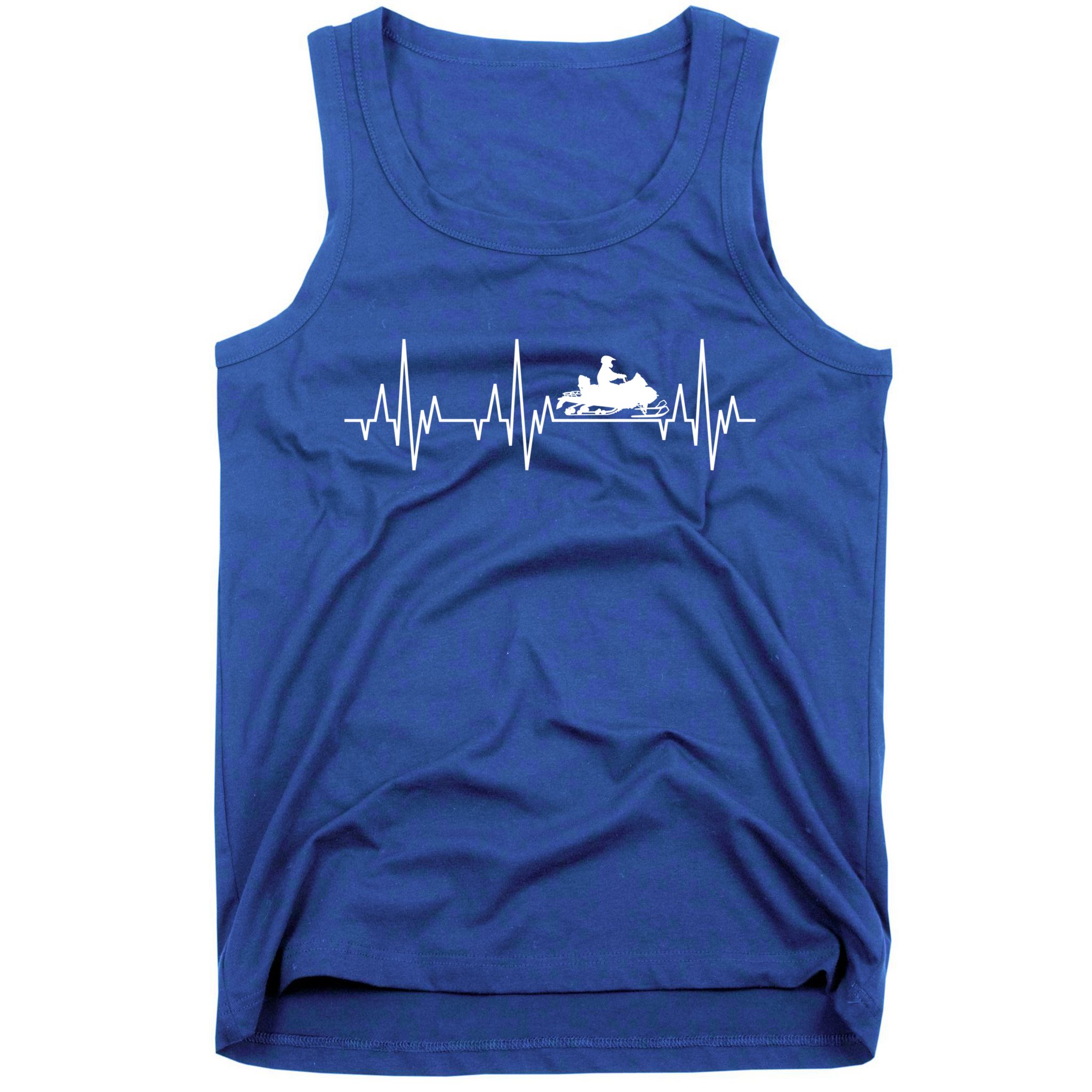 Snowmobile Rider Snowmobiling Winter Sports Snow Heartbeat Gift Tank Top