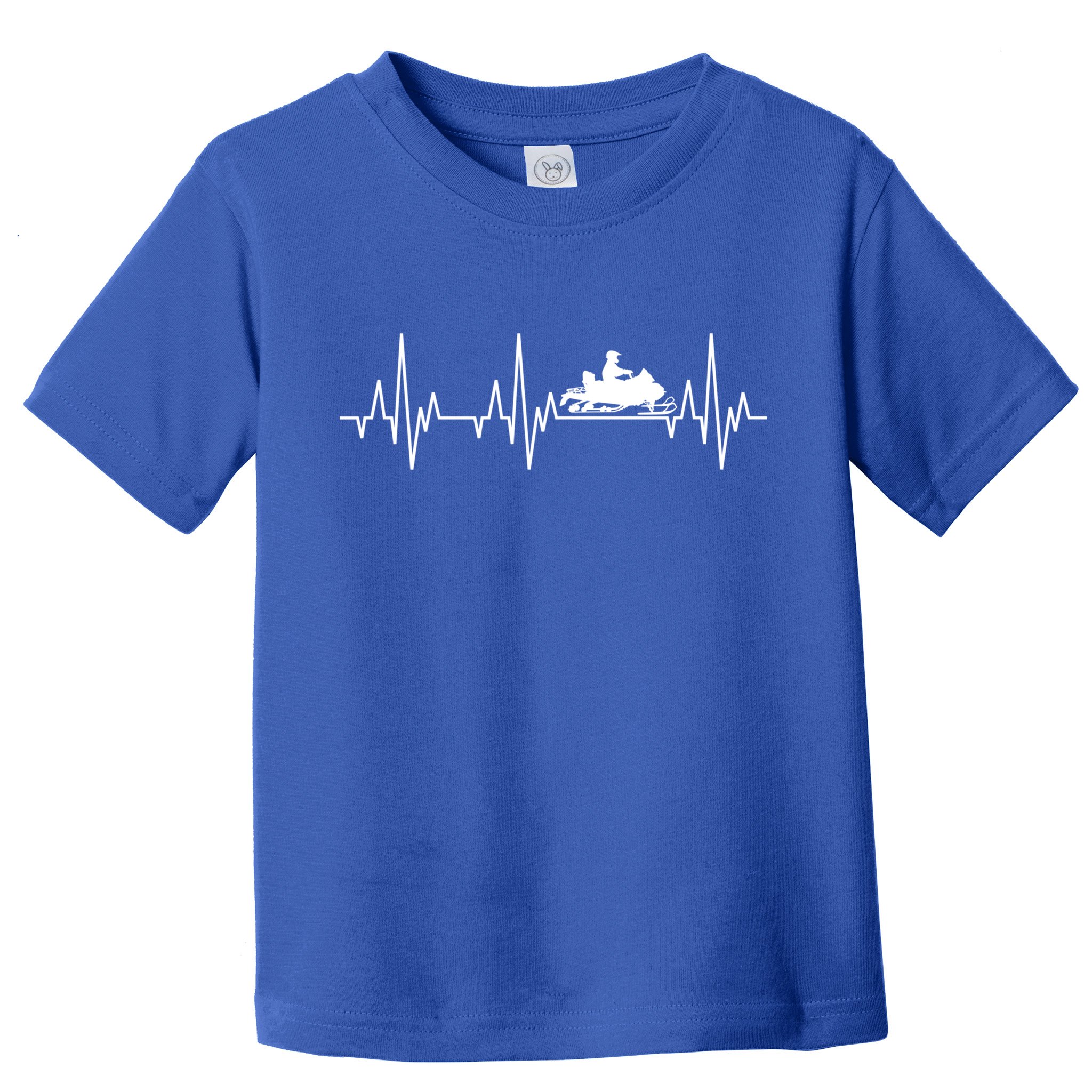 Snowmobile Rider Snowmobiling Winter Sports Snow Heartbeat Gift Toddler T-Shirt