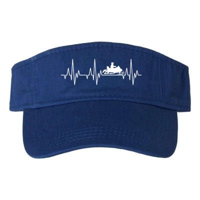 Snowmobile Rider Snowmobiling Winter Sports Snow Heartbeat Gift Visor
