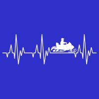 Snowmobile Rider Snowmobiling Winter Sports Snow Heartbeat Gift Women's V-Neck T-Shirt