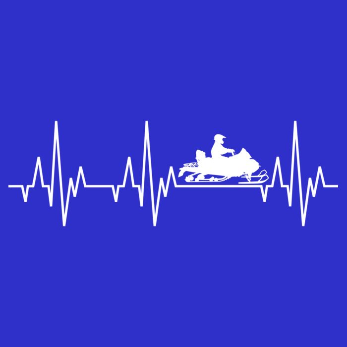 Snowmobile Rider Snowmobiling Winter Sports Snow Heartbeat Gift Women's V-Neck T-Shirt
