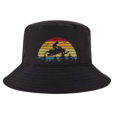 Snowmobile Retro Snowmobile Mountain Snowmobiling Cool Comfort Performance Bucket Hat