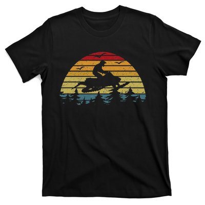 Snowmobile Retro Snowmobile Mountain Snowmobiling T-Shirt