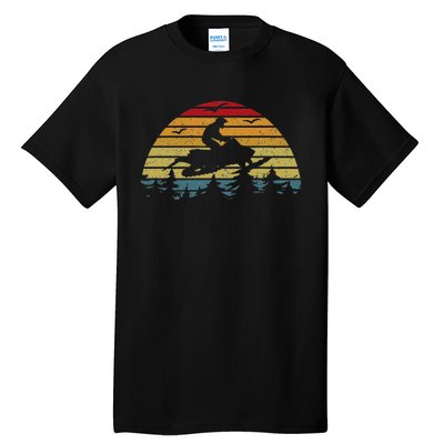 Snowmobile Retro Snowmobile Mountain Snowmobiling Tall T-Shirt