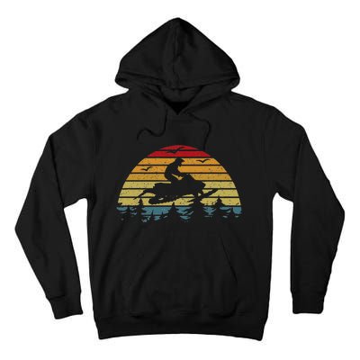 Snowmobile Retro Snowmobile Mountain Snowmobiling Tall Hoodie