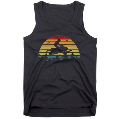 Snowmobile Retro Snowmobile Mountain Snowmobiling Tank Top