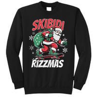 Skbidi Rizzmas Santa Claus Skateboard Xmas Christmas Holiday Sweatshirt