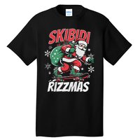 Skbidi Rizzmas Santa Claus Skateboard Xmas Christmas Holiday Tall T-Shirt