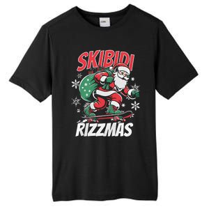 Skbidi Rizzmas Santa Claus Skateboard Xmas Christmas Holiday Tall Fusion ChromaSoft Performance T-Shirt