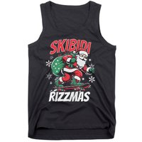 Skbidi Rizzmas Santa Claus Skateboard Xmas Christmas Holiday Tank Top