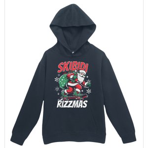 Skbidi Rizzmas Santa Claus Skateboard Xmas Christmas Holiday Urban Pullover Hoodie