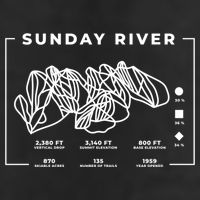 Sunday River Ski Trail Snowboard Skiing Maine Skier Gift 7 Panel Mesh Trucker Snapback Hat