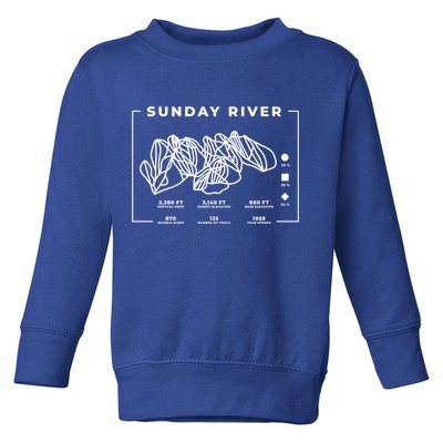 Sunday River Ski Trail Snowboard Skiing Maine Skier Gift Toddler Sweatshirt