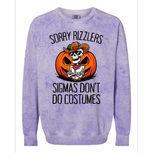 Sorry Rizzlers Sigmas DonT Do Costumes Alpha Gen Colorblast Crewneck Sweatshirt