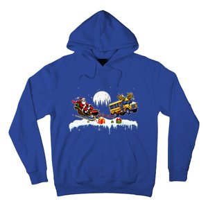 Santa Reindeer School Bus Christmas Driver Hoodie