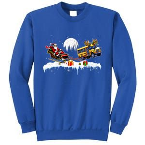 Santa Reindeer School Bus Christmas Driver Sweatshirt