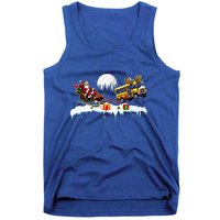 Santa Reindeer School Bus Christmas Driver Tank Top