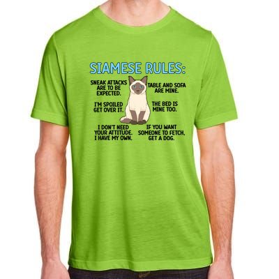 Siamese Rules Siamese Cat Owner Siamese Lover Cute Gift Adult ChromaSoft Performance T-Shirt