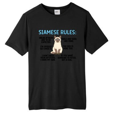 Siamese Rules Siamese Cat Owner Siamese Lover Cute Gift Tall Fusion ChromaSoft Performance T-Shirt