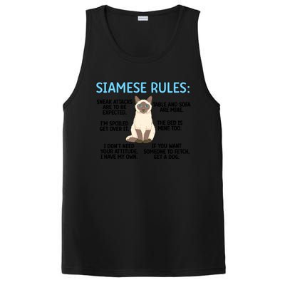 Siamese Rules Siamese Cat Owner Siamese Lover Cute Gift PosiCharge Competitor Tank