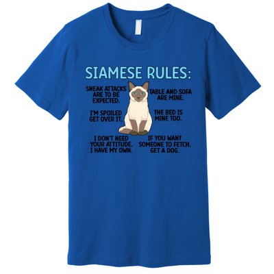 Siamese Rules Siamese Cat Owner Siamese Lover Cute Gift Premium T-Shirt