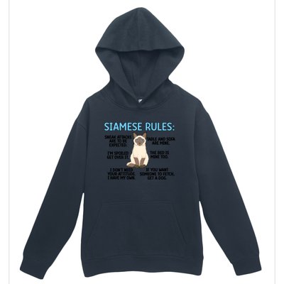 Siamese Rules Siamese Cat Owner Siamese Lover Cute Gift Urban Pullover Hoodie